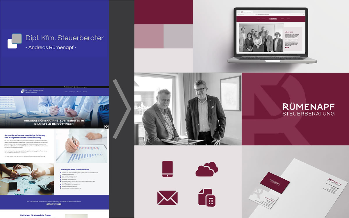 Rebranding Referenz »Rümenapf Steuerbüro«